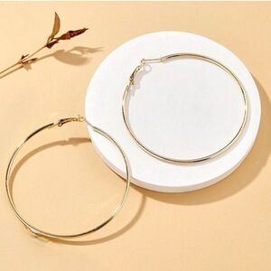 70mm 14k Gold fill lightweight Hoop Earrings